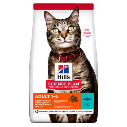 Picture of Hills Science Plan Adult Optimal Care Cat Food with Tuna 6 x 300g