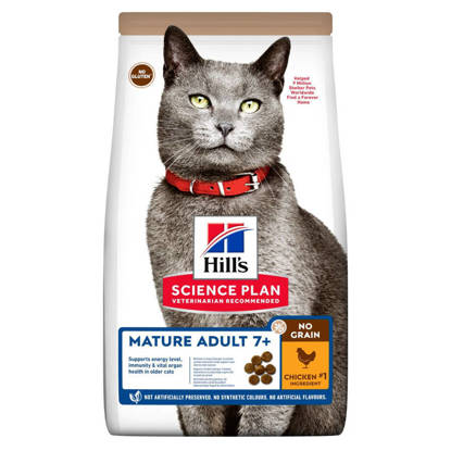 Picture of Hills Science Plan No Grain Mature Adult Cat with Chicken 1.5kg